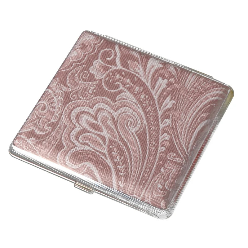 Tragbare leichte Zigarettenschachtel aus Metall mit Ledermuster