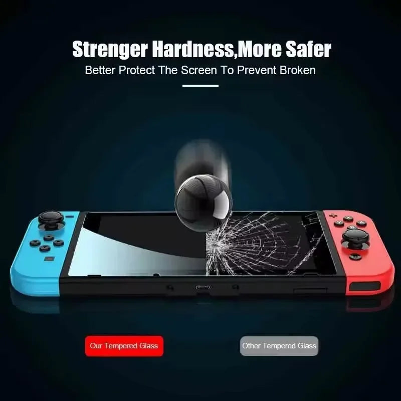 Displayschutzfolie aus gehärtetem Glas für Nintendo Switch Modelle klar