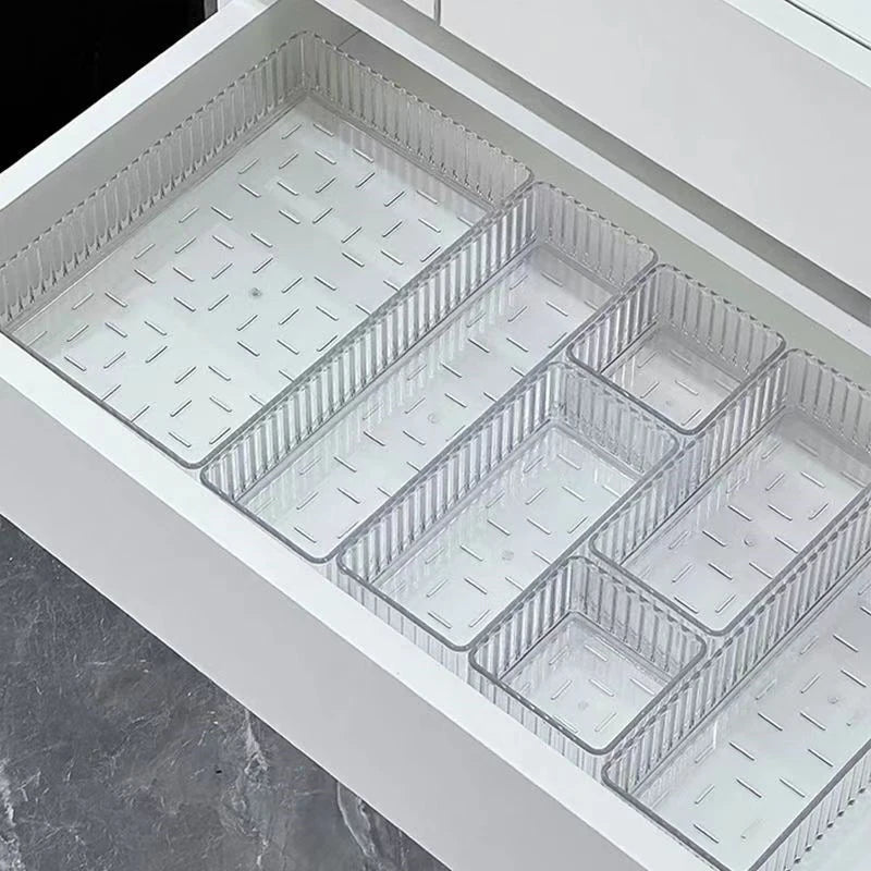 Stapelbarer Acryl Organizer mit verstellbaren Trenntabletts für Kosmetik