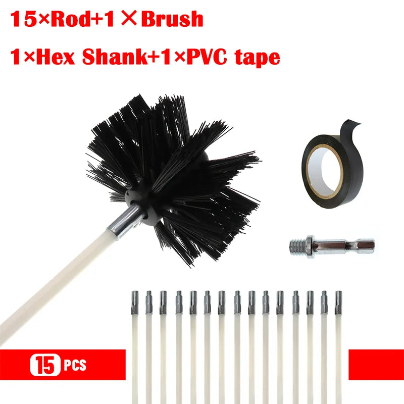 Flexibles Kaminkehrbürsten Set für gründliche Reinigung