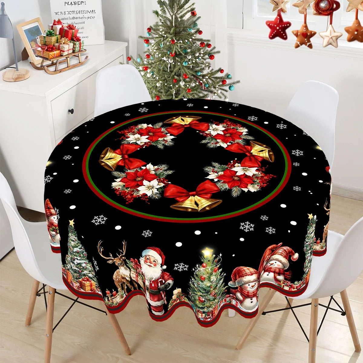 Festliche Weihnachtstischdecke mit Weihnachtsmann für festliche Anlässe