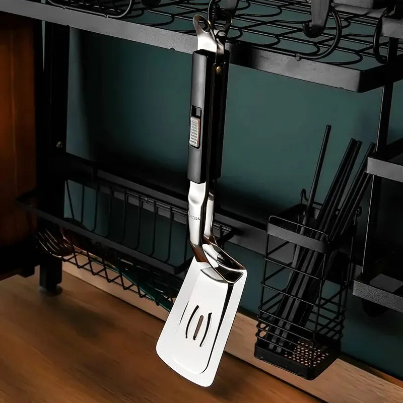 304 Edelstahl Grillzange Spatel Clip für Steak Fisch und Pfannkuchen