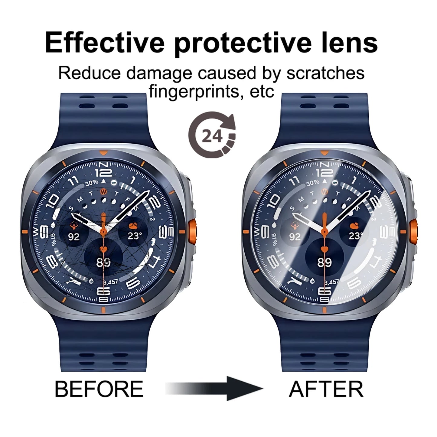 Gehärtete Displayschutzfolie 9H für Smartwatch mit kratzfestem Schutz