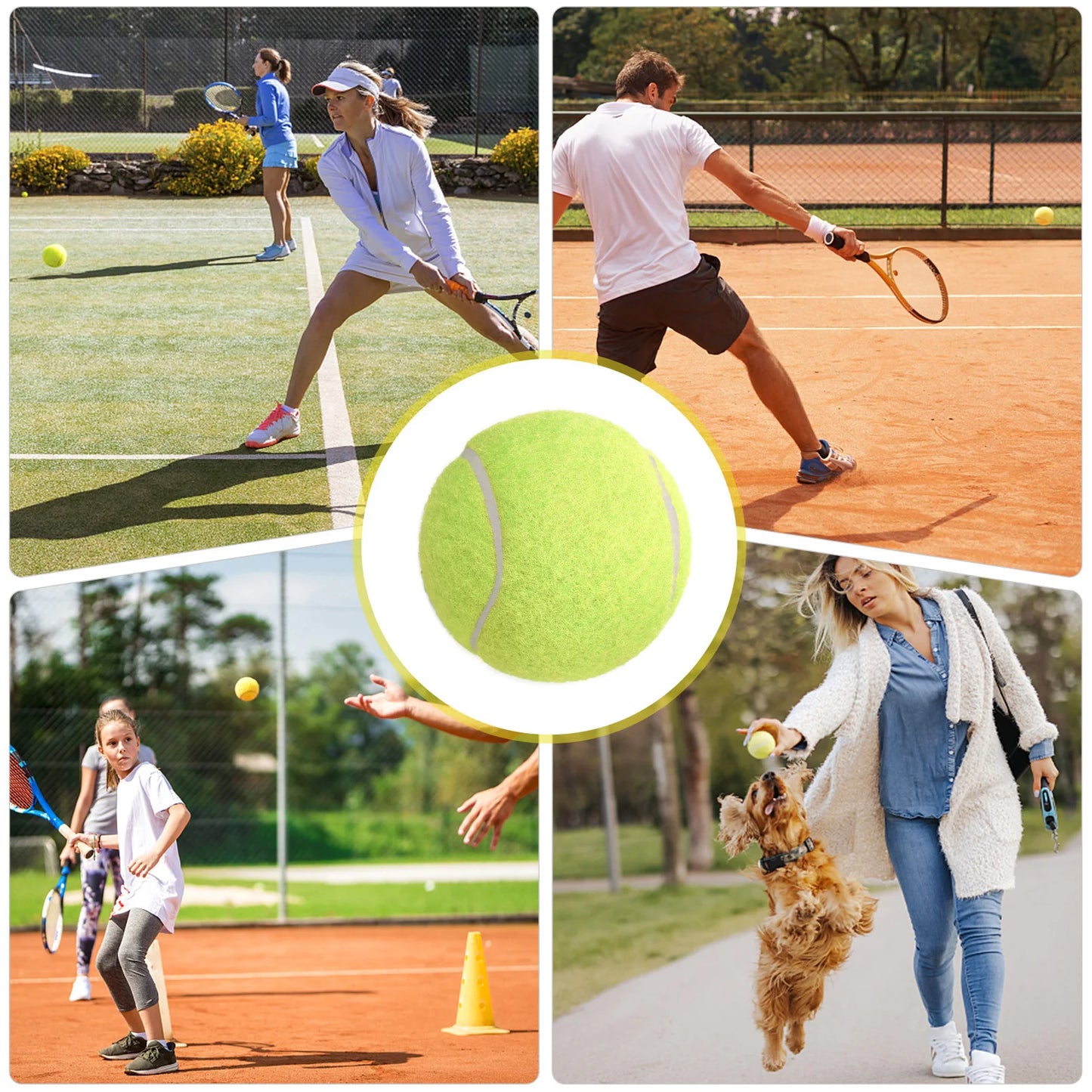 3er Set Padelbälle mit hoher Sprungkraft ideal für Training und Spiel