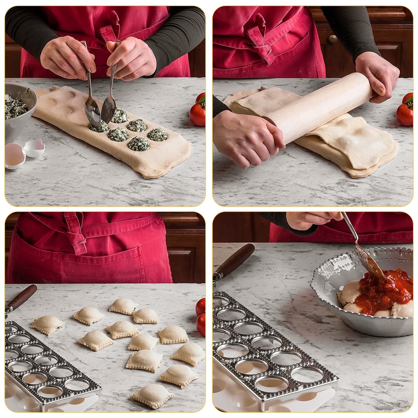 Manuelle Knödelform 12 Löcher – Ravioli & Dumpling Maker Küche