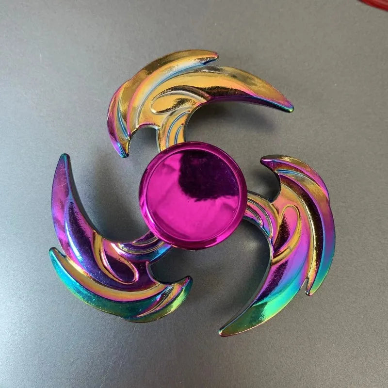 Bunter Metall Fidget Spinner für Stressabbau und Konzentration