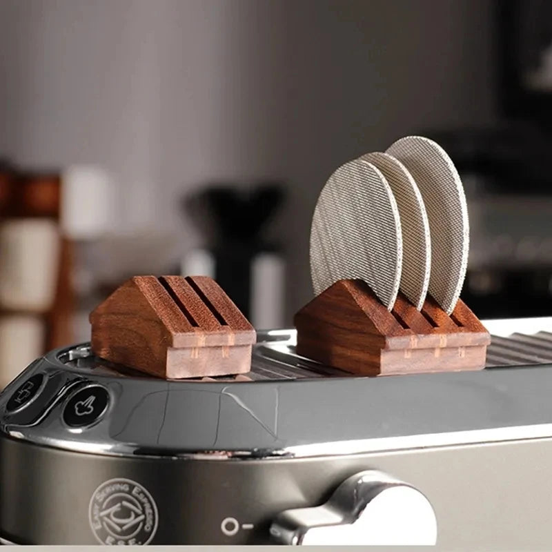 Wiederverwendbarer Holz Kaffeefilterhalter für Espresso Siebträger