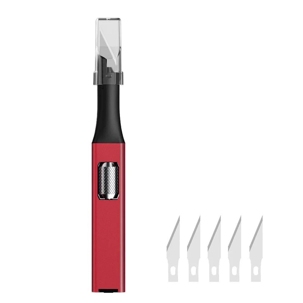 Rutschfestes Präzisionsmesser Set für Feinmechanik - Hobby – Inkl. 5 Klingen