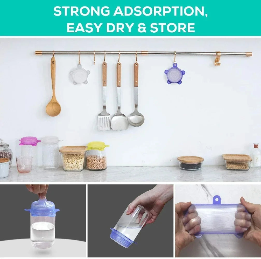 12er Pack BPA-freie flexible Silikondosenabdeckungen für Gläser und Dosen