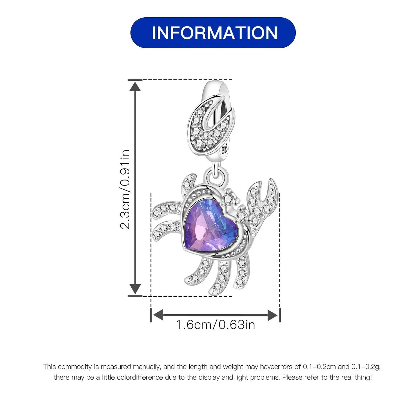 925 Sterling Silber Muschel Seestern Anhänger für Armband