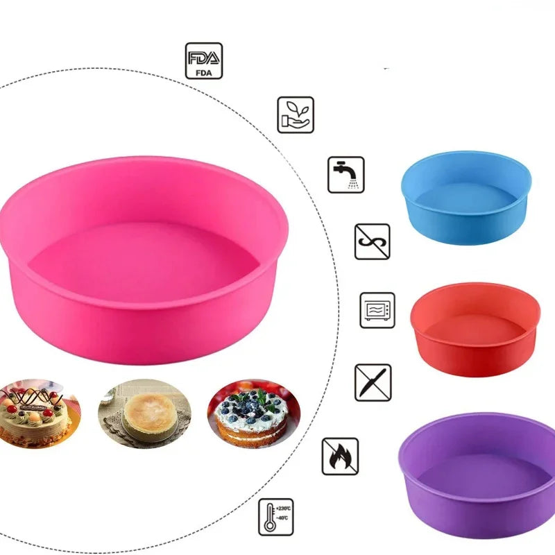 Runde Silikon Backform für perfekte Kuchen und Gebäck in verschiedenen Größen
