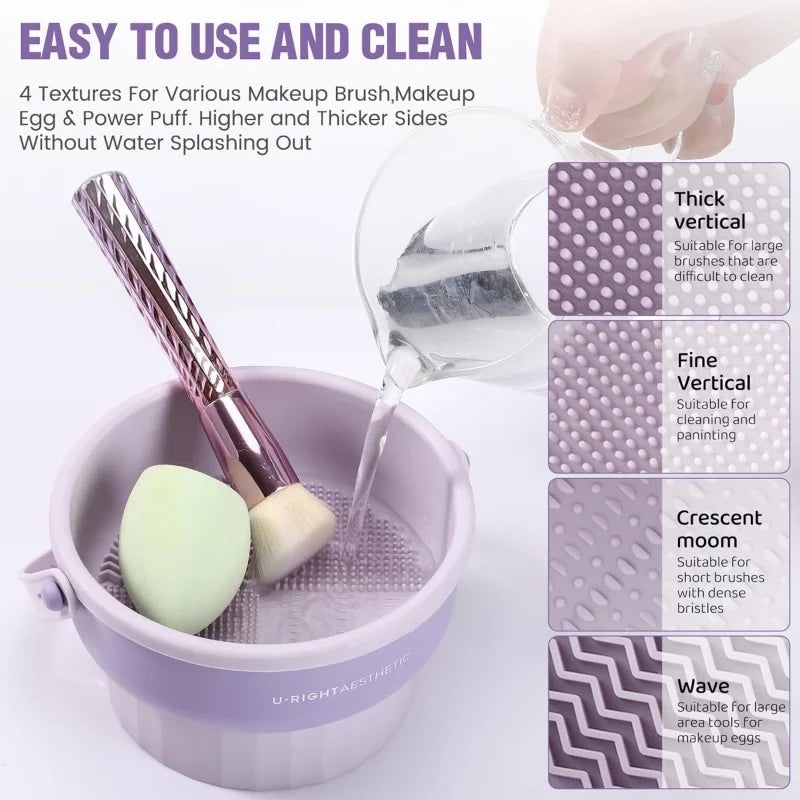 3-in-1 Make-up Pinsel Reiniger faltbar Silikon Waschmatte Kosmetik
