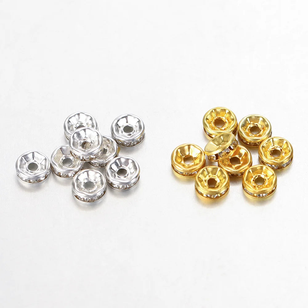 100 Strass-Abstandsperlen für DIY-Schmuck, 4–10 mm-Yabubest - Home & More