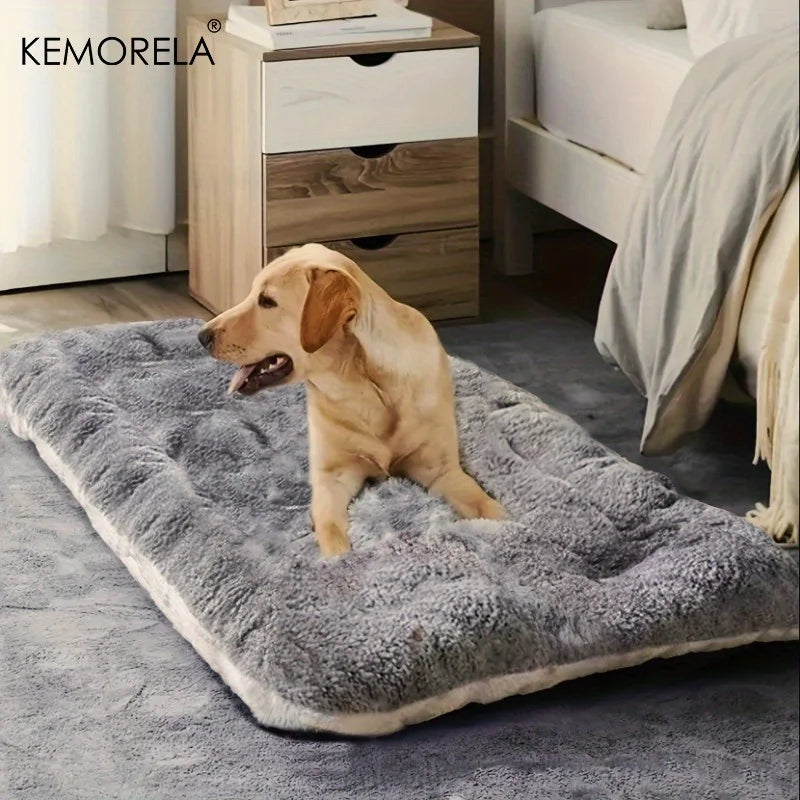 KEMORELA Extra großes Plüsch-Hundebett, Sofa, verdicktes, superweiches Polyester, Haustiermatte, Hundekistenmatte, Bett für kleine, mittelgroße und große Hunde-Yabubest - Home & More