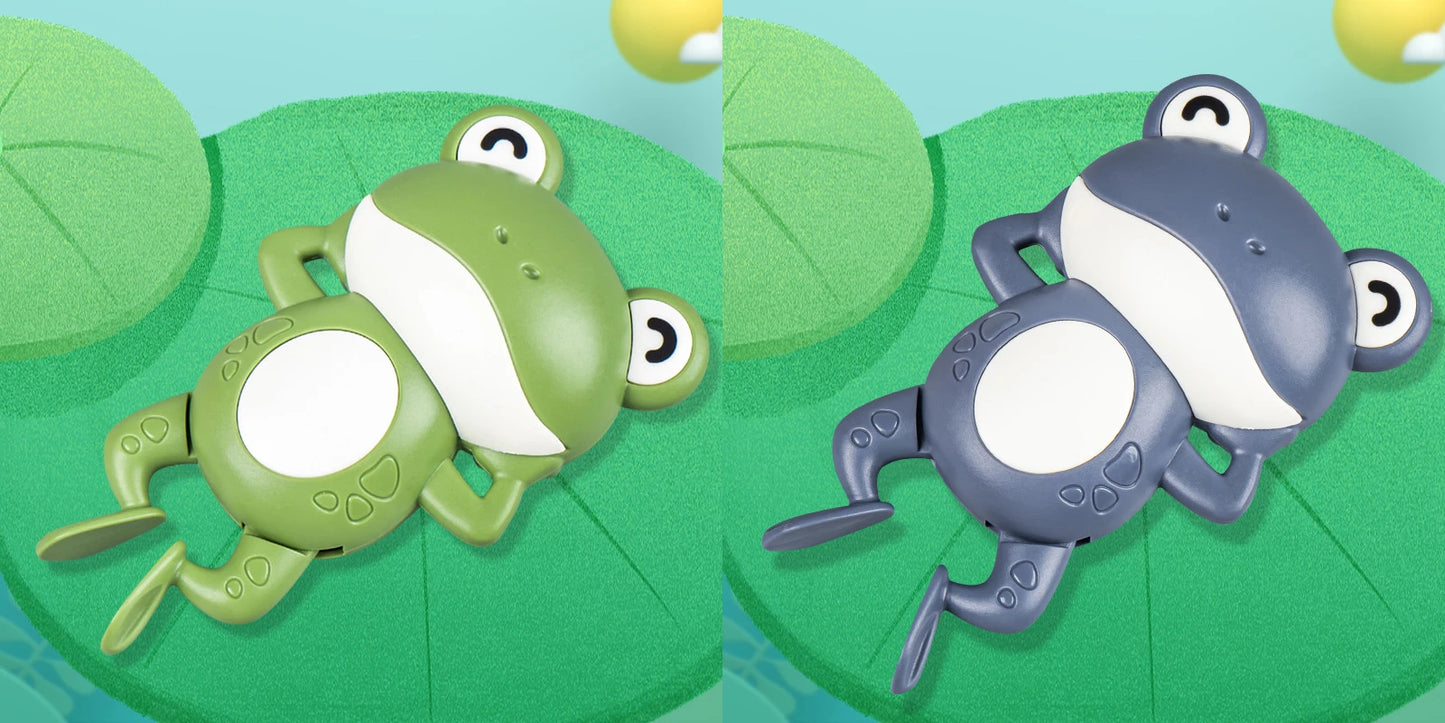 Frosch Badespielzeug für Baby - Kleinkind | Uhrwerk zum Schwimmen Baden