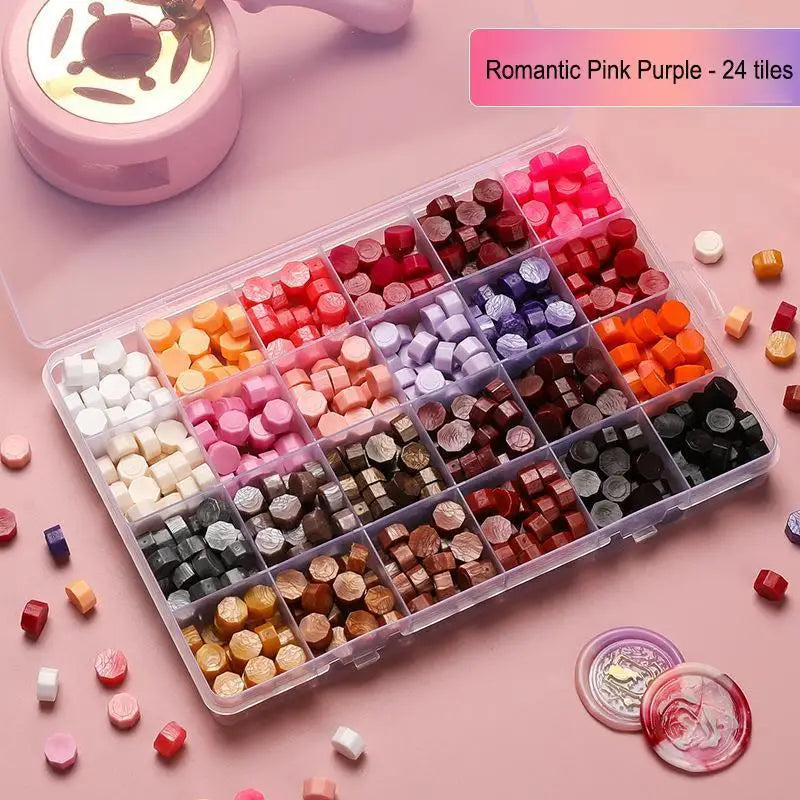 Dekoratives Wachs Siegel Stempel Set zum Basteln