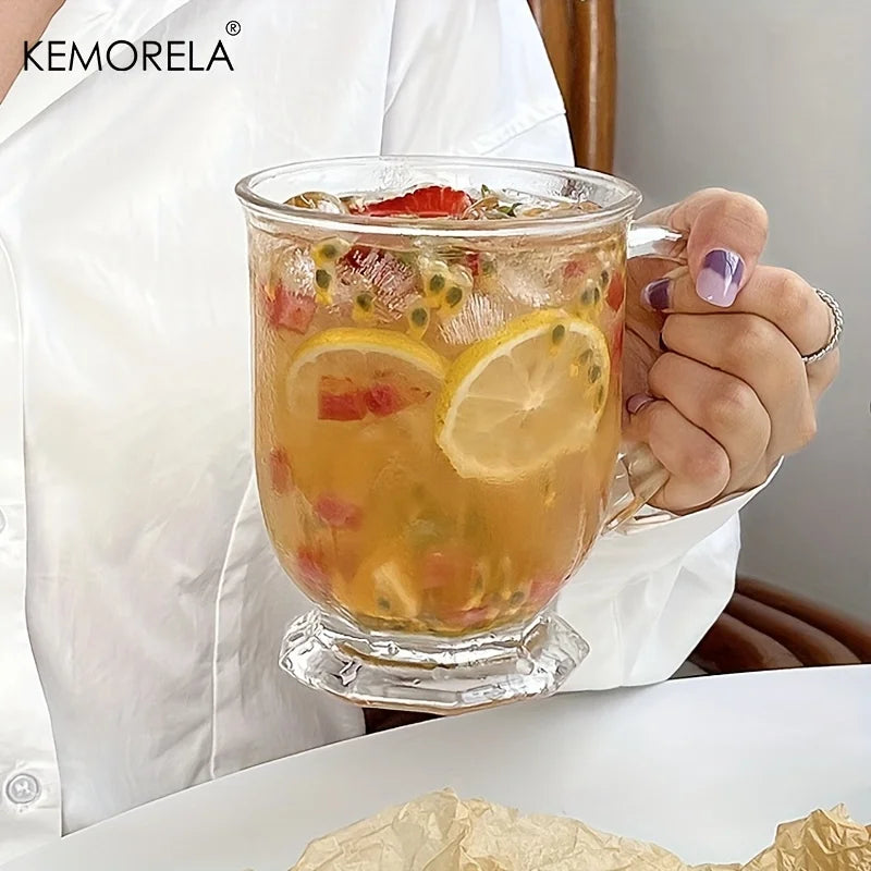 KEMORELA Retro-Wasserbecher mit großem Fassungsvermögen, 480/600/650 ml, Saft, Kaffee, Milchbecher, geeignet für Restaurant, Nachmittag, Whisky, Dekorieren-Yabubest - Home & More