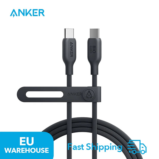 Bio-basiertes USB-C Ladekabel 240W, 1.8m, langlebig - schnellladefähig