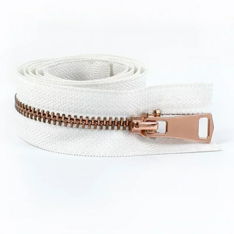 2er Set Metall Reißverschlüsse #5 Auto Lock für Jacken, Taschen, Bekleidung 15-80cm