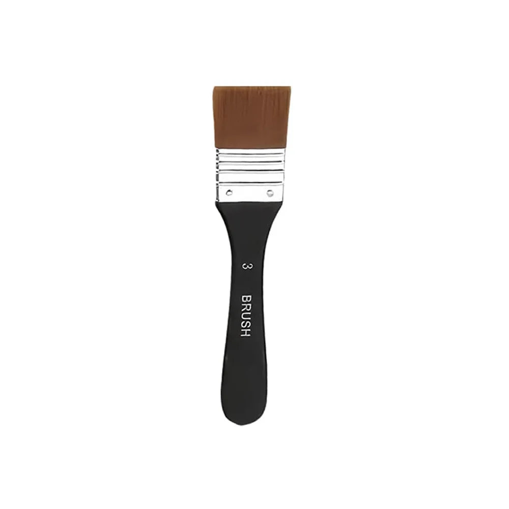 Präzise Basecoating-Pinsel: Flach, hell, Holzgriff – optimal für Acryl, Öl - Aquarell
