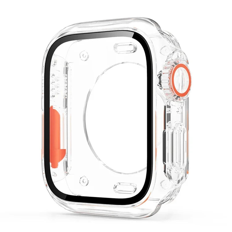 Displayschutzfolie und PC-Hülle kompatibel mit Smartwatch 40-45 mm Schutz