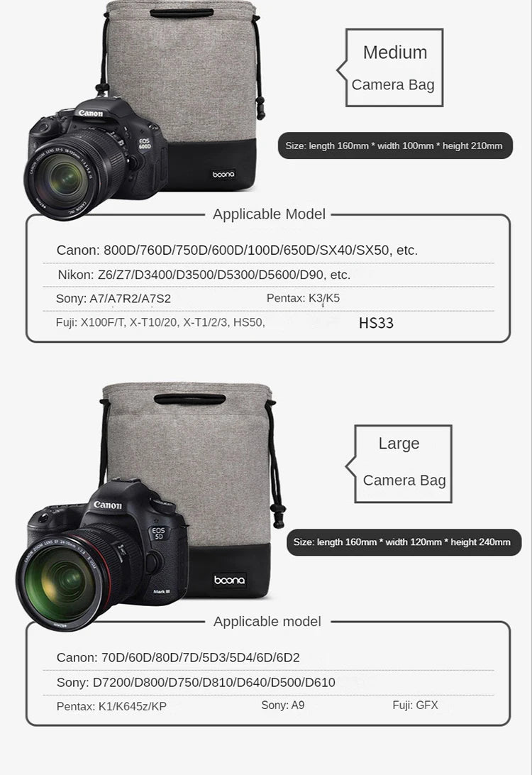 Wasserdichte Kameratasche mit Kordelzug für spiegellose Kameras-Yabubest - Home & More