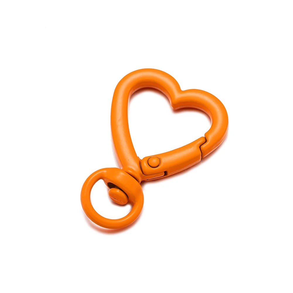 5er Set drehbare Metall-Karabiner mit Herzverschluss für Schmuck DIY