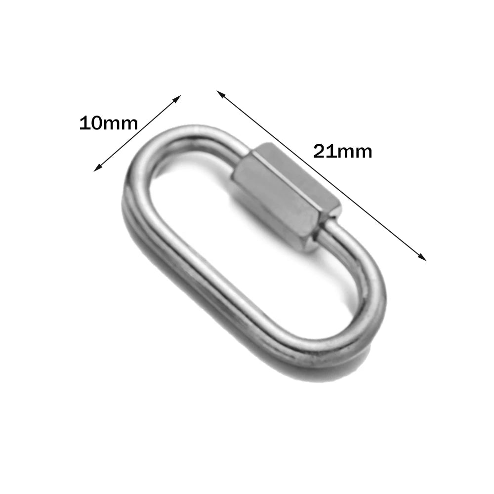 5er Set goldene Schraube Karabiner aus Edelstahl für Schmuck DIY