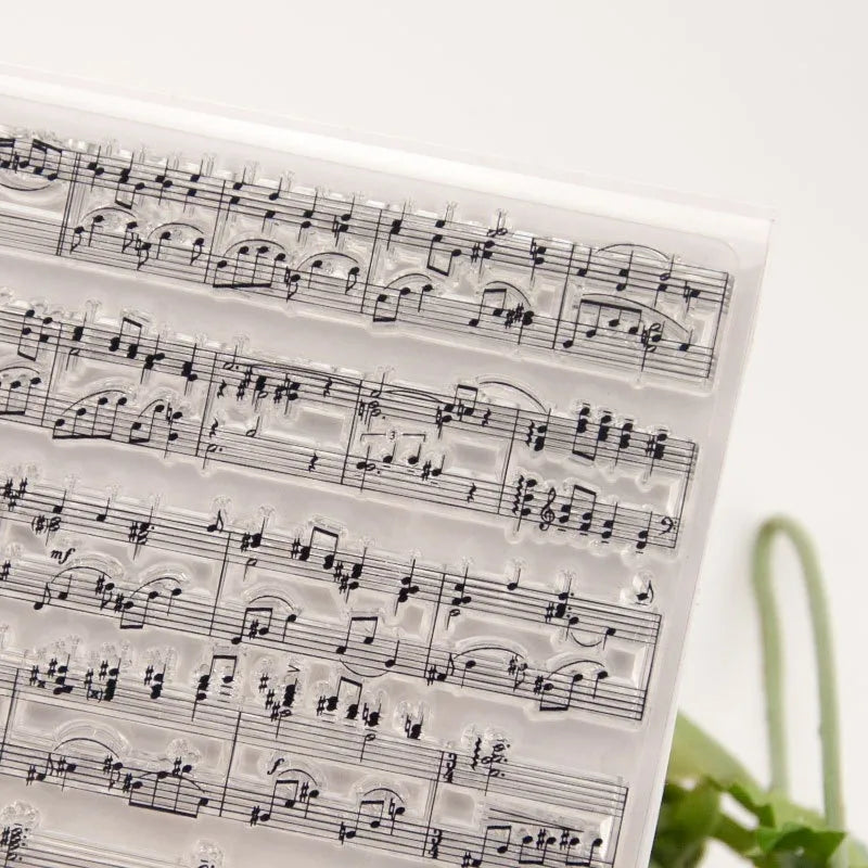 10x10cm DIY Musik Noten Stempel transparent für Sammelalbum - Handkonto