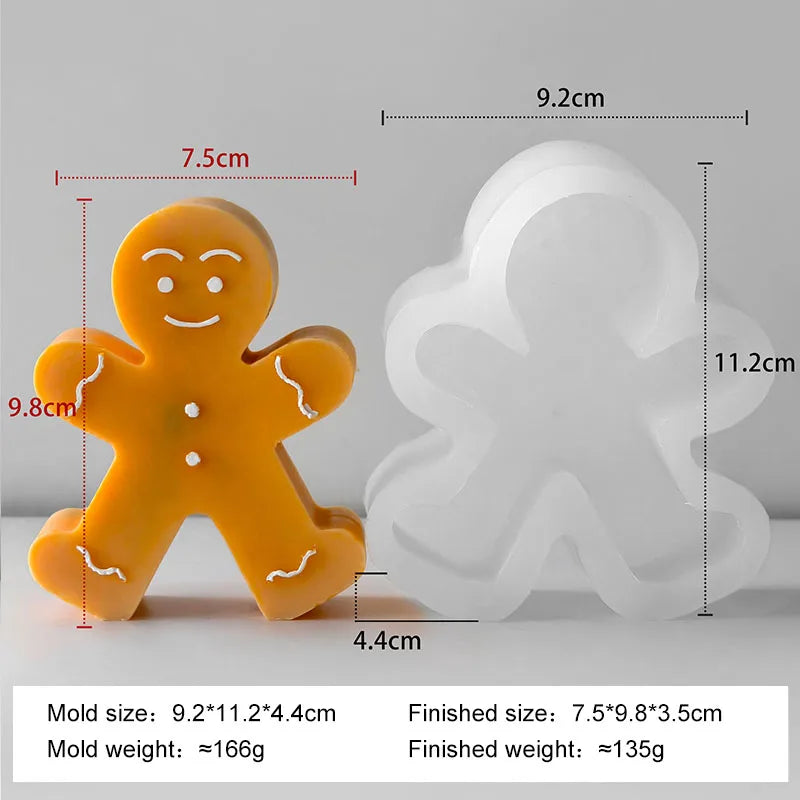 Silikonform Lebkuchenmann für DIY Kerzen Seifen und Backen