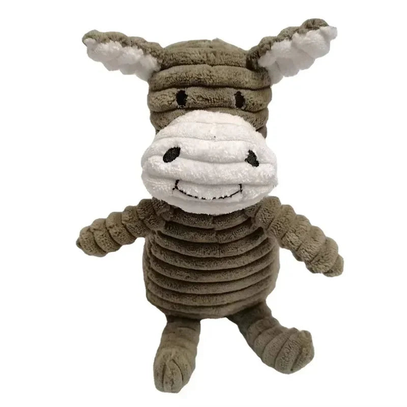 Plüsch Hundespielzeug bissfest mit Quietschfunktion für kleine und große Hunde