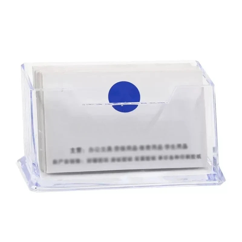 Transparenter Acryl Visitenkartenhalter für organisiertes Schreibtisch-Display