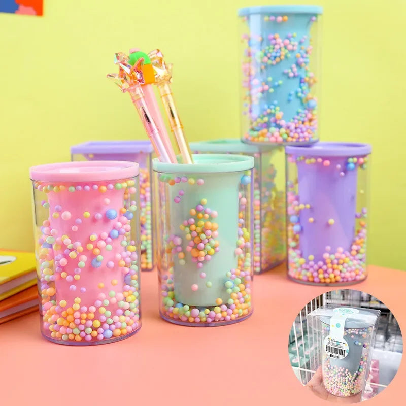Kristall Stifthalter rund Schreibtisch Organizer für Schule Make-Up Pinsel