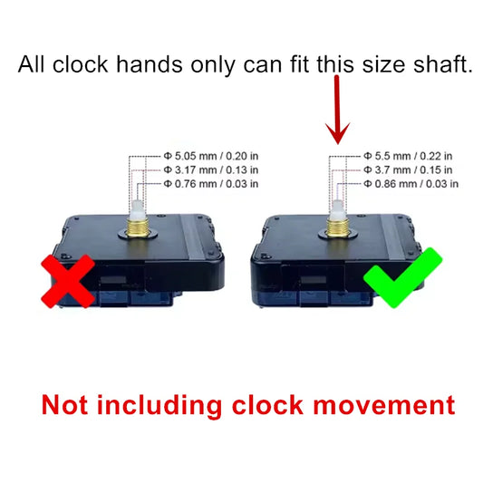 Goldfarbene Wanduhrzeiger für individuelle Heimdekoration