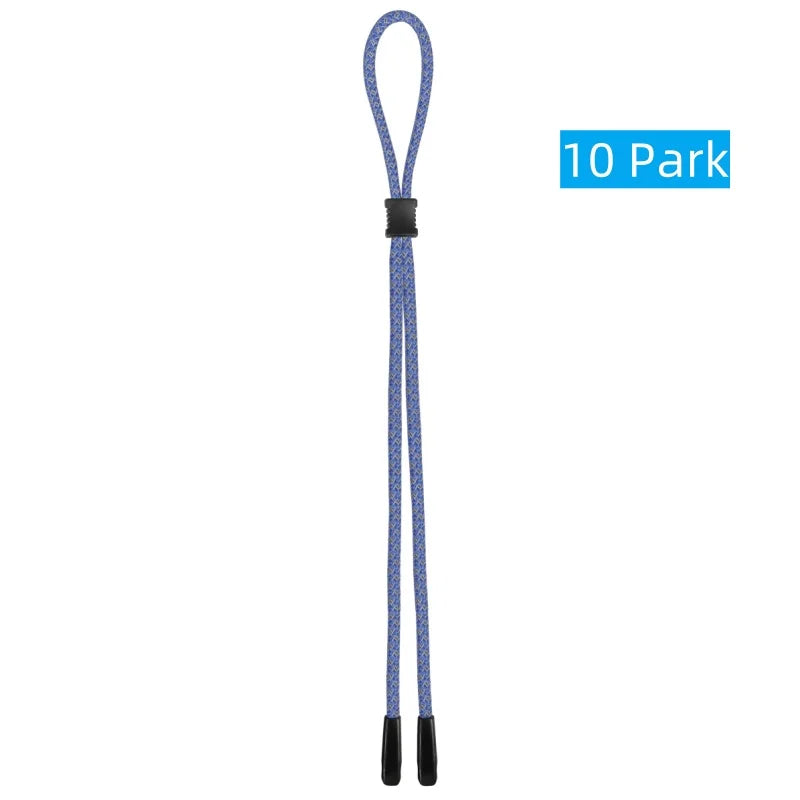 10 Stück reflektierende Brillenbänder Dual-Loch für sicheren Halt Nacht