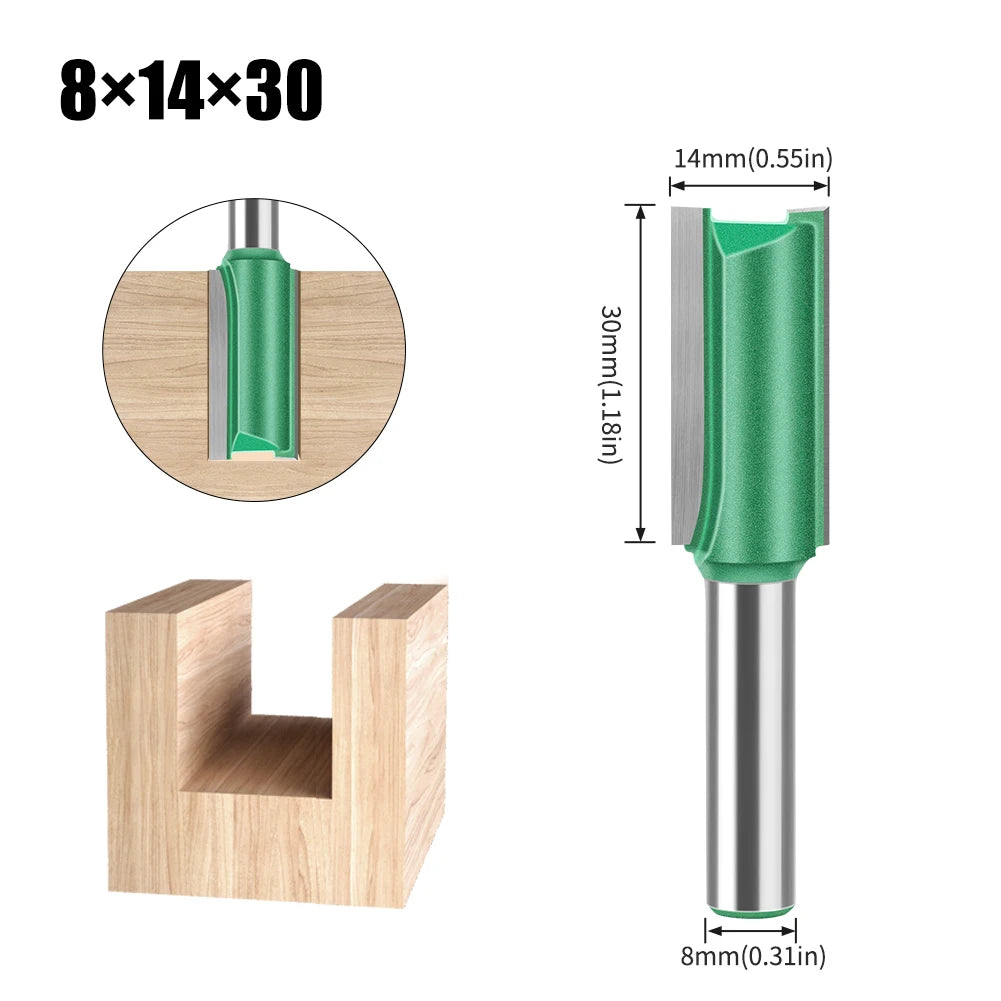 Wolfram Hartmetall Router Bit mit Doppel-Flöte für Holz in verschiedenen Größen