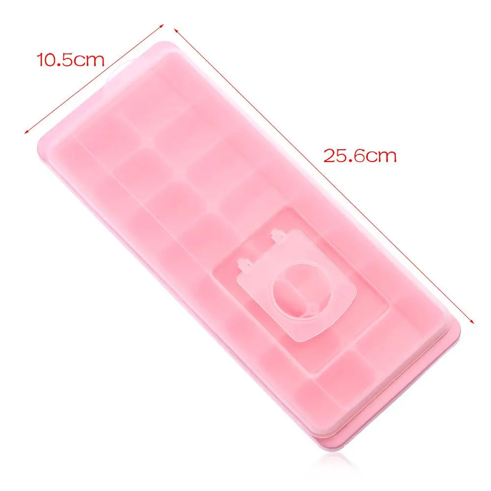 16-fach Eiswürfelform mit Deckel aus Kunststoff für Jelly und Eis