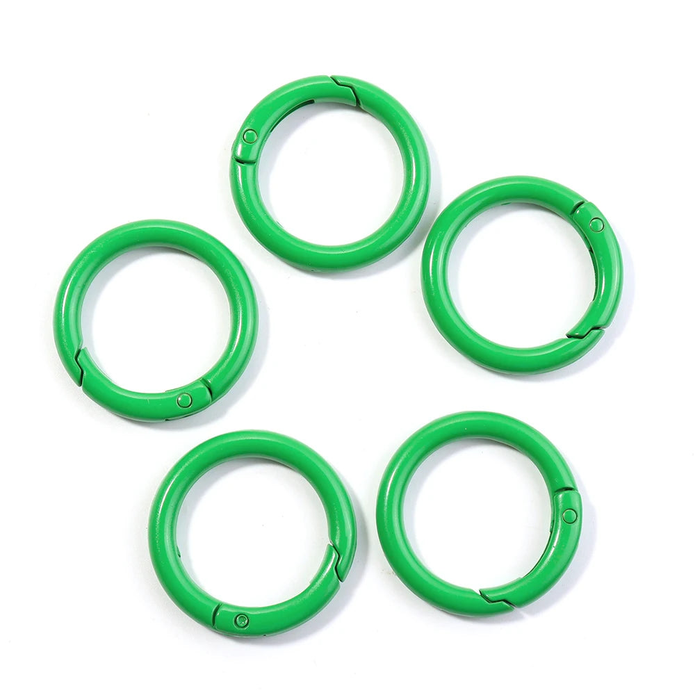 5-10Pcs Metall O-Ring Karabinerclips 25/35/41mm mit Federverschluss