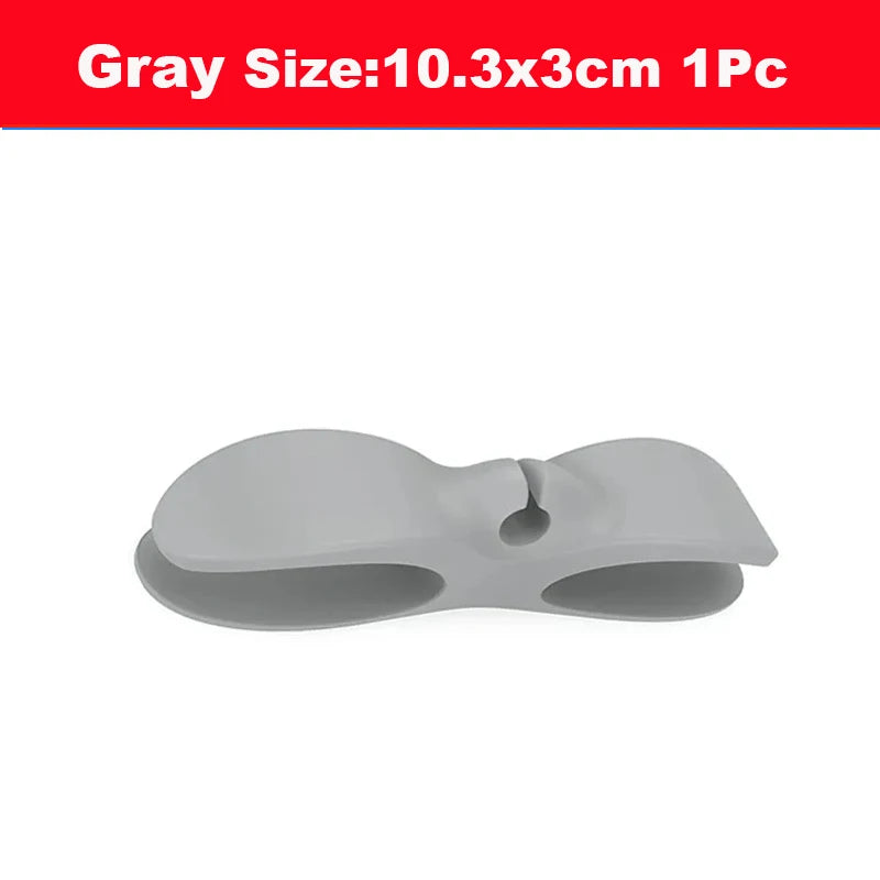 Ordnung schaffen: Silikon Kabelhalter 10x2,8 cm, 1–3 Stück, Schwarz Weiß Grau
