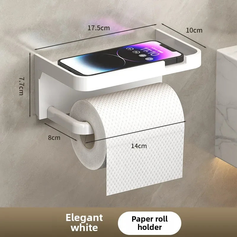 Einfach installierbarer Toilettenpapierhalter Wandmontage ohne Stanzen