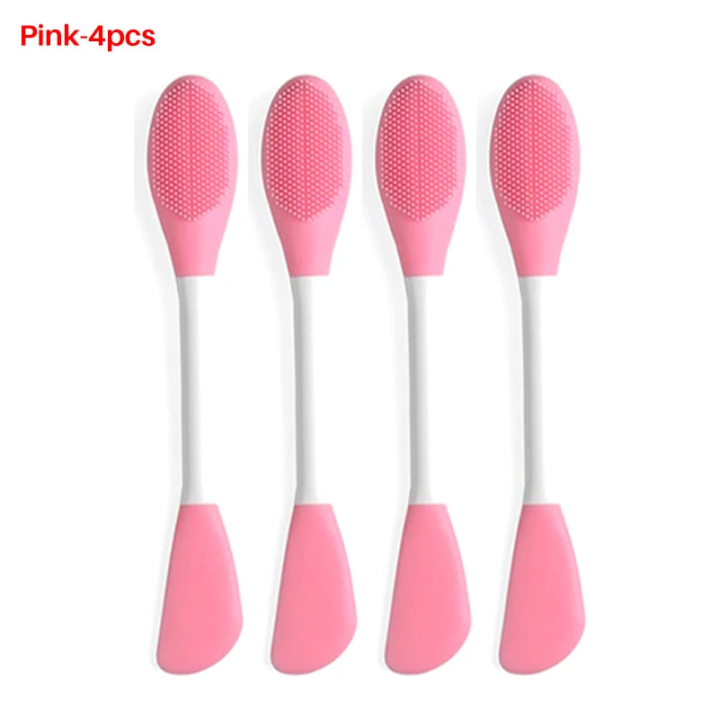 Gesicht Pinsel Set Silikon Applikator Lotion Spachtel Peeling Brush