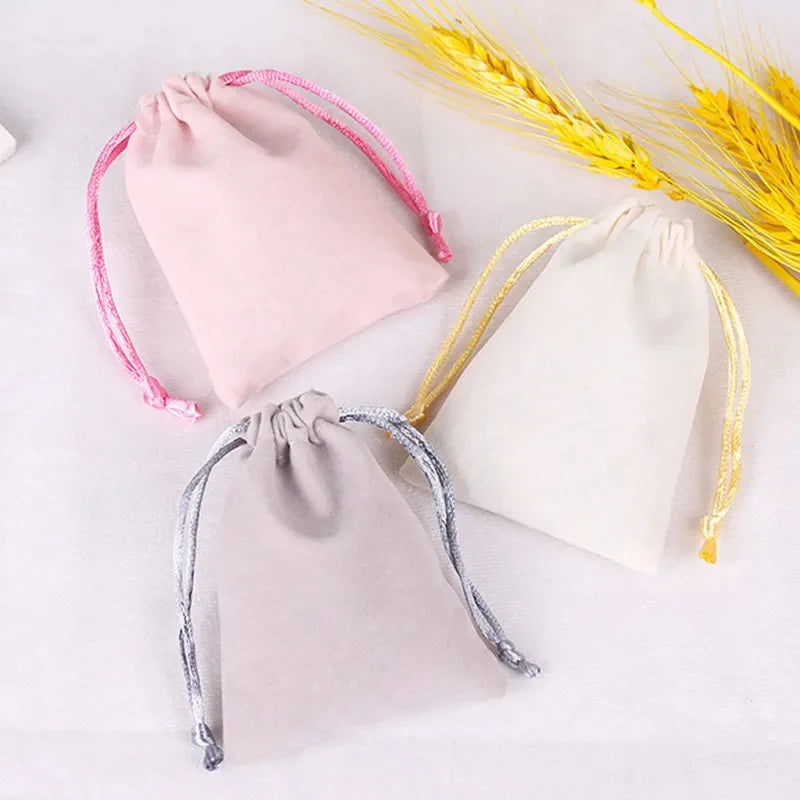 10 Schmuck Taschen aus Samt mit Kordelzug Geschenkbeutel Party Luxus