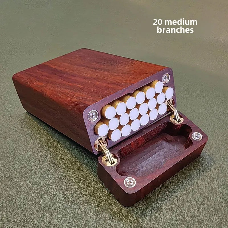 Handgefertigtes ausgehöhltes Sandelholz Zigarettenetui