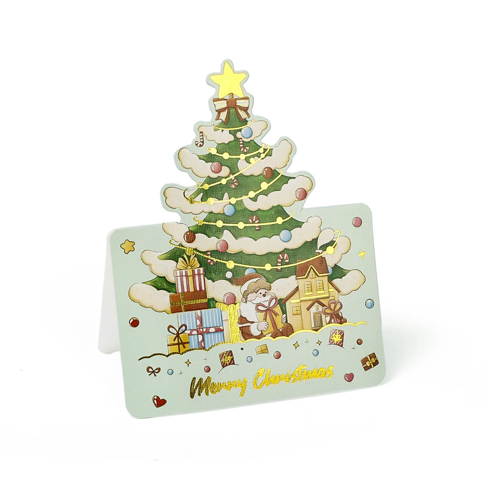 100 Faltbare Weihnachtskarten Grußeinladungen mit Umschlag für Party Zuhause