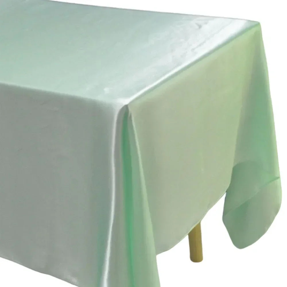 Elegante rechteckige Satintischdecke für Festlichkeiten & Zuhause