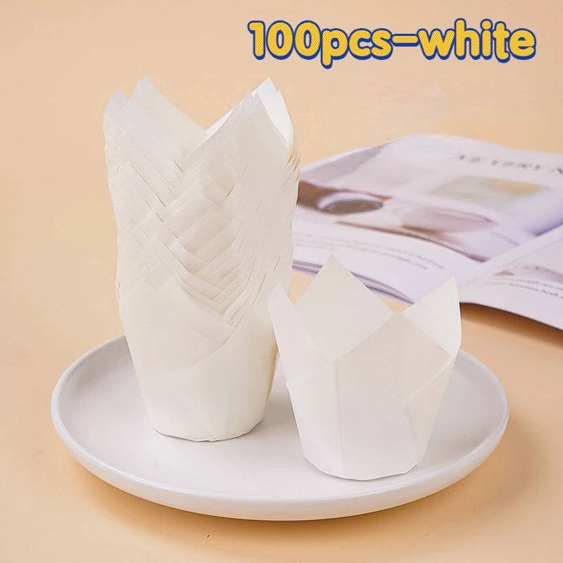 100 Backpapierbecher lebensmittelecht ölbeständig für Muffins Cupcakes