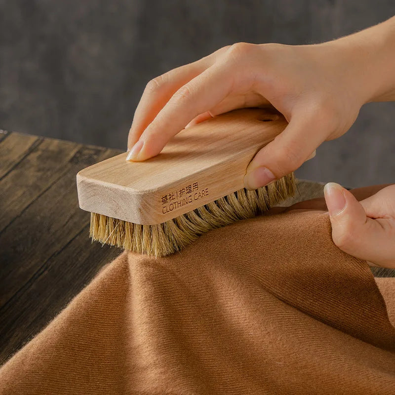 Multifunktions Wäschebürste mit Holzgriff und Schweinehaar für Haushalt