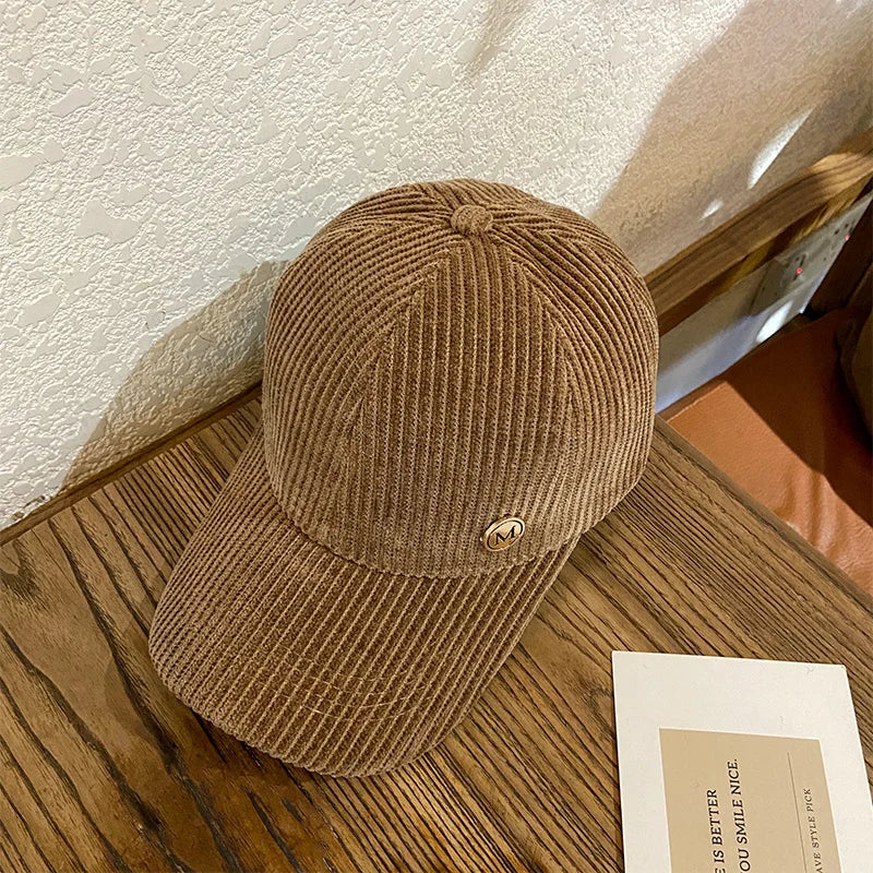 Trendige Cord Baseball Kappe für Damen und Herren verstellbar
