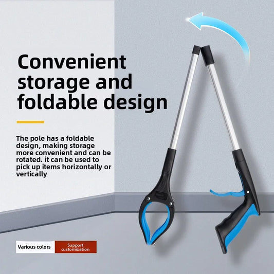 Zusammenklappbarer Müllclip mit langem Griff aus Aluminium für Haushalt und Outdoor