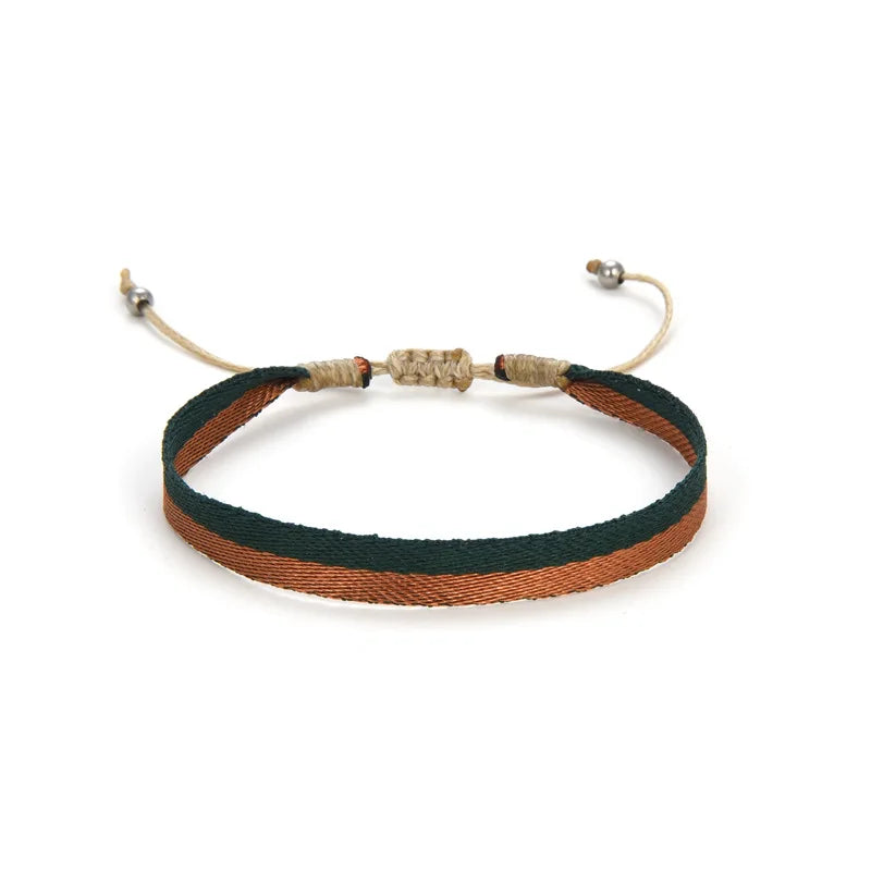 Unisex Geflochtenes Baumwoll Armband Handgewebt Freundschaftsschmuck